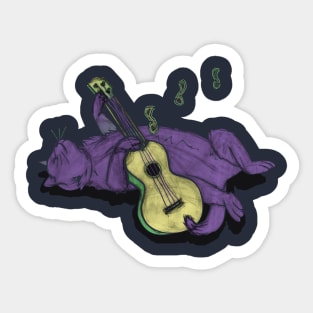 Ukulele Cat - no text Sticker